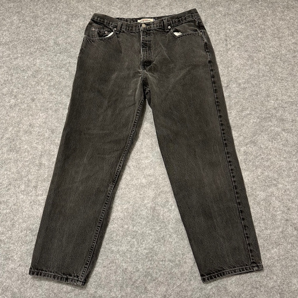 High Sierra Jeans Mens‎ 38x30 Black Relaxed Fit Dungarees Denim Pants Cotton